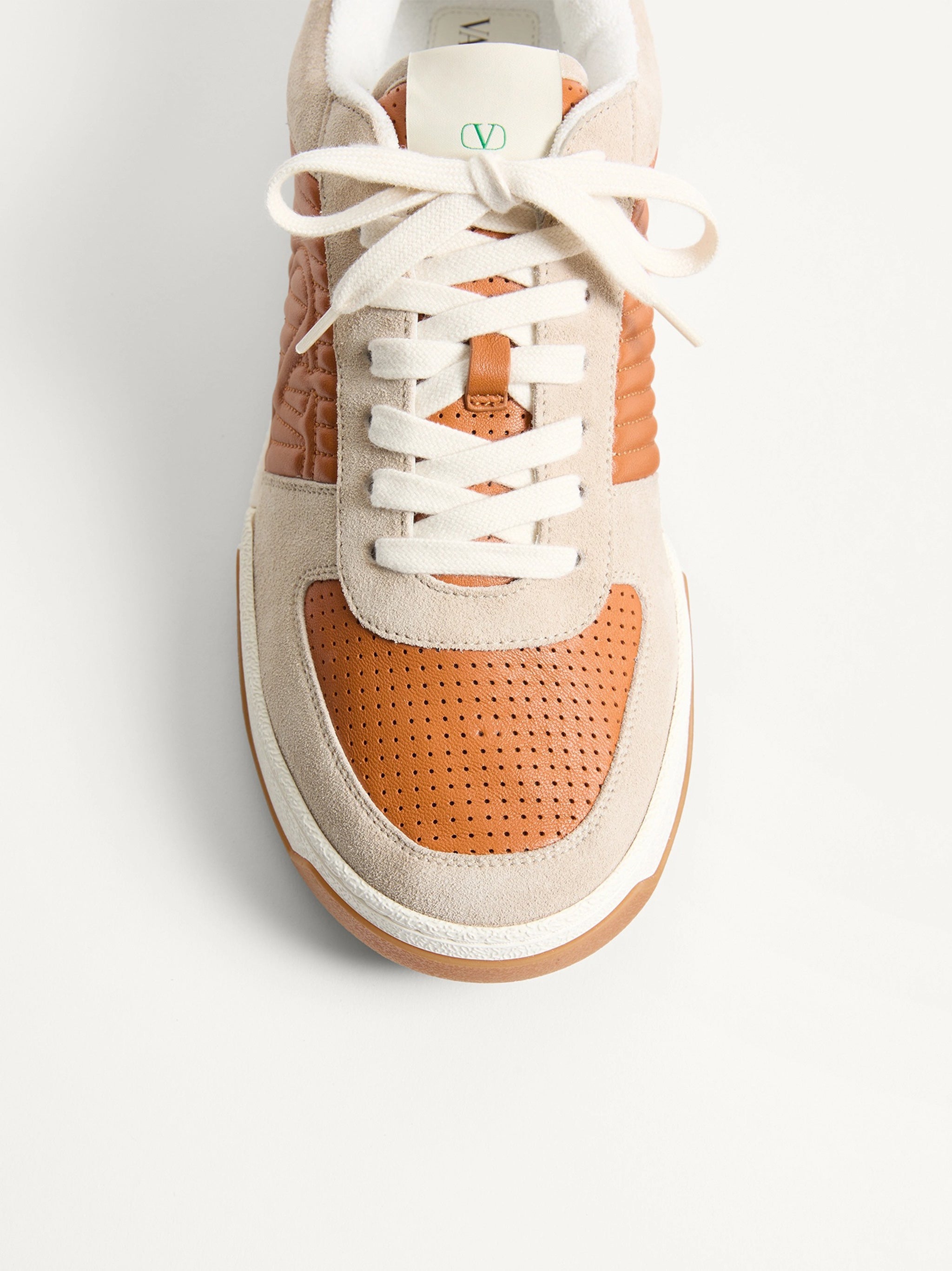 Tan Sneakers Low-Top Smooth Leather Sneakers