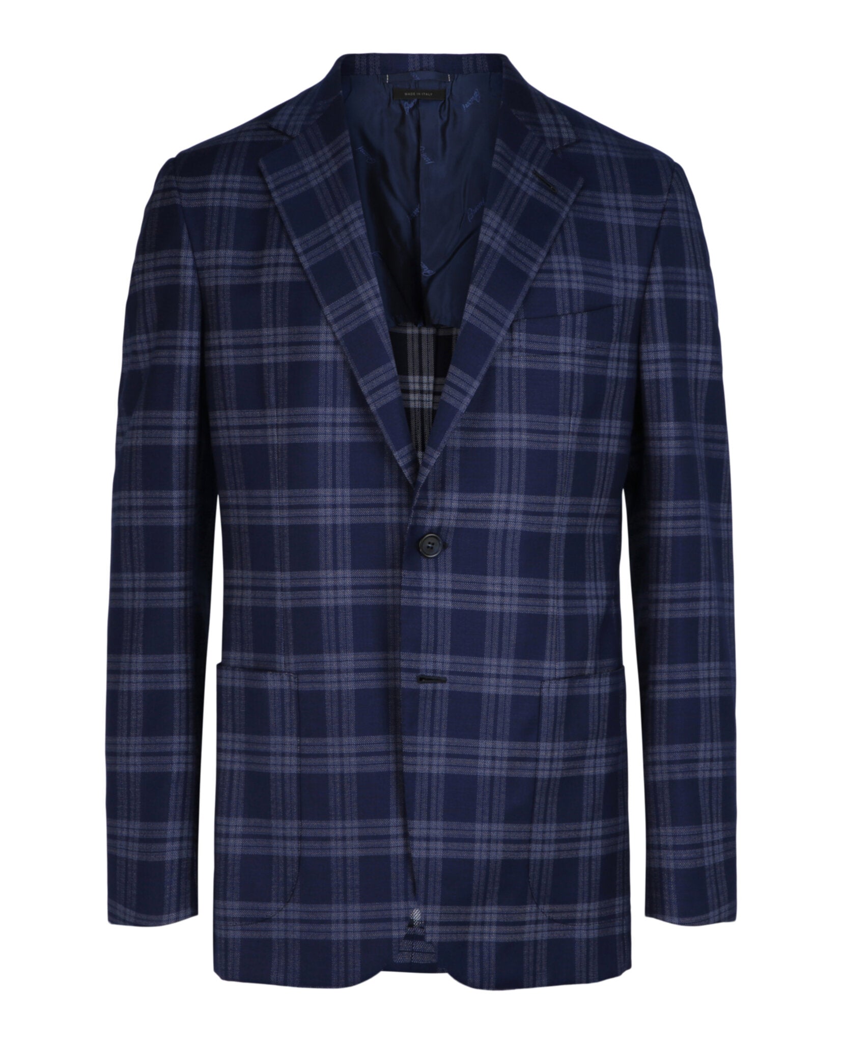 Single-Breasted Plaid Blazer