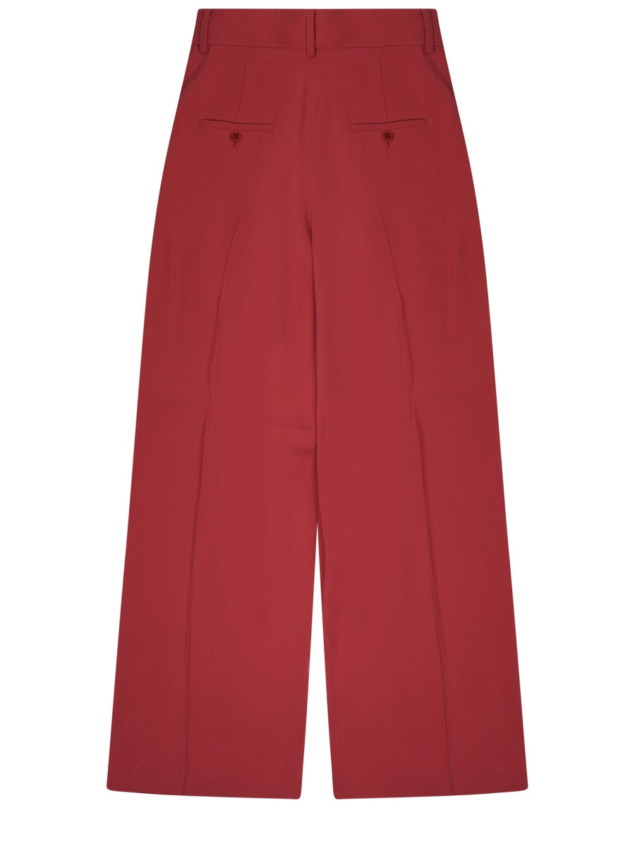 Wide-Leg Tailored Pants With High Waist
