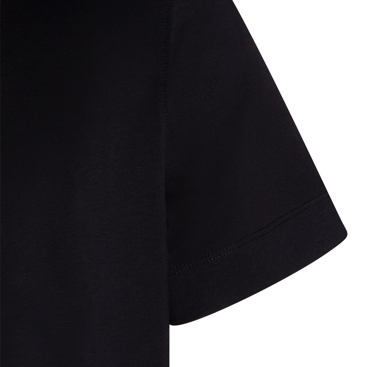 Black Cotton Crew Neck Short Sleeve Knitwear