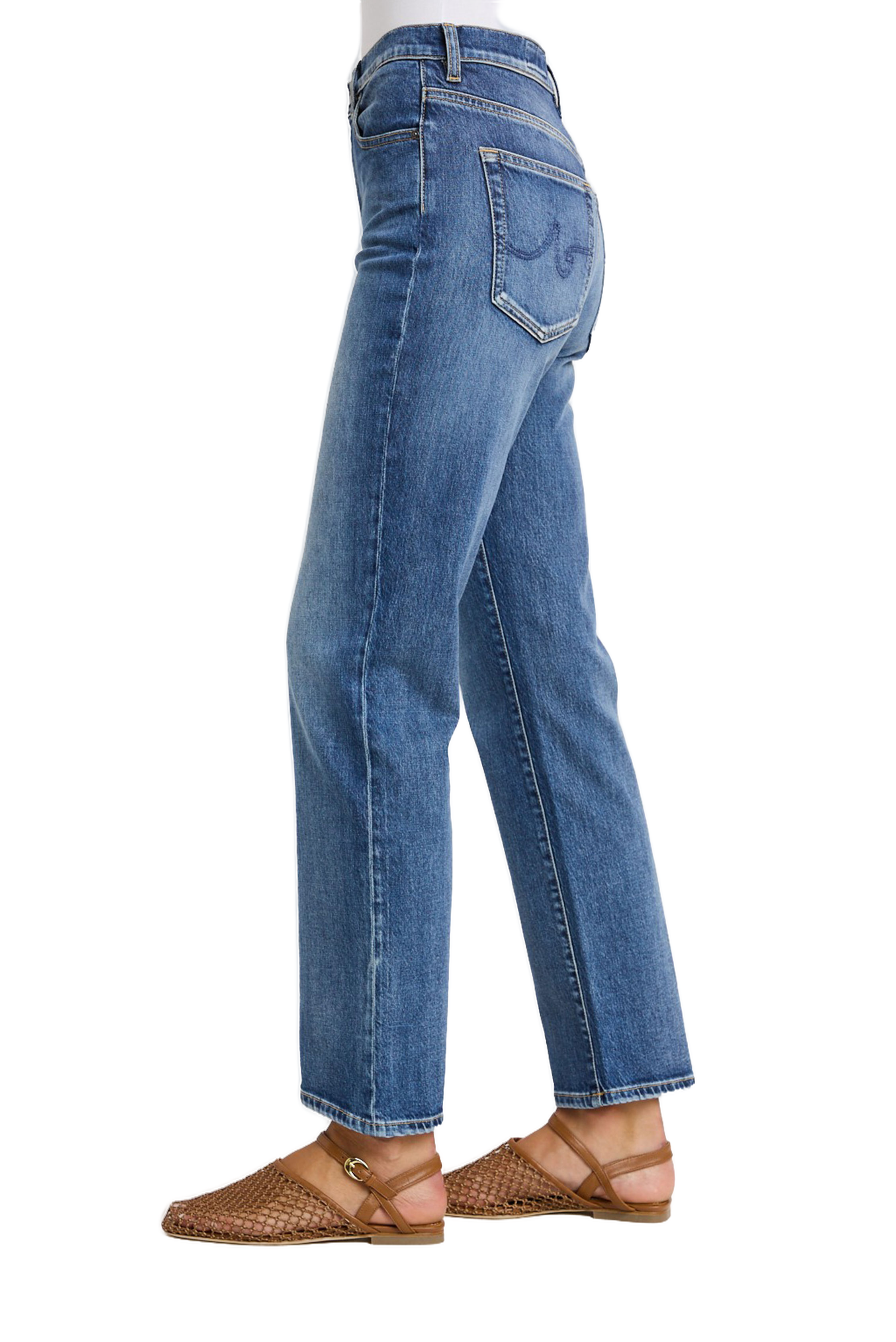 Medium Blue Brinley Straight Jeans