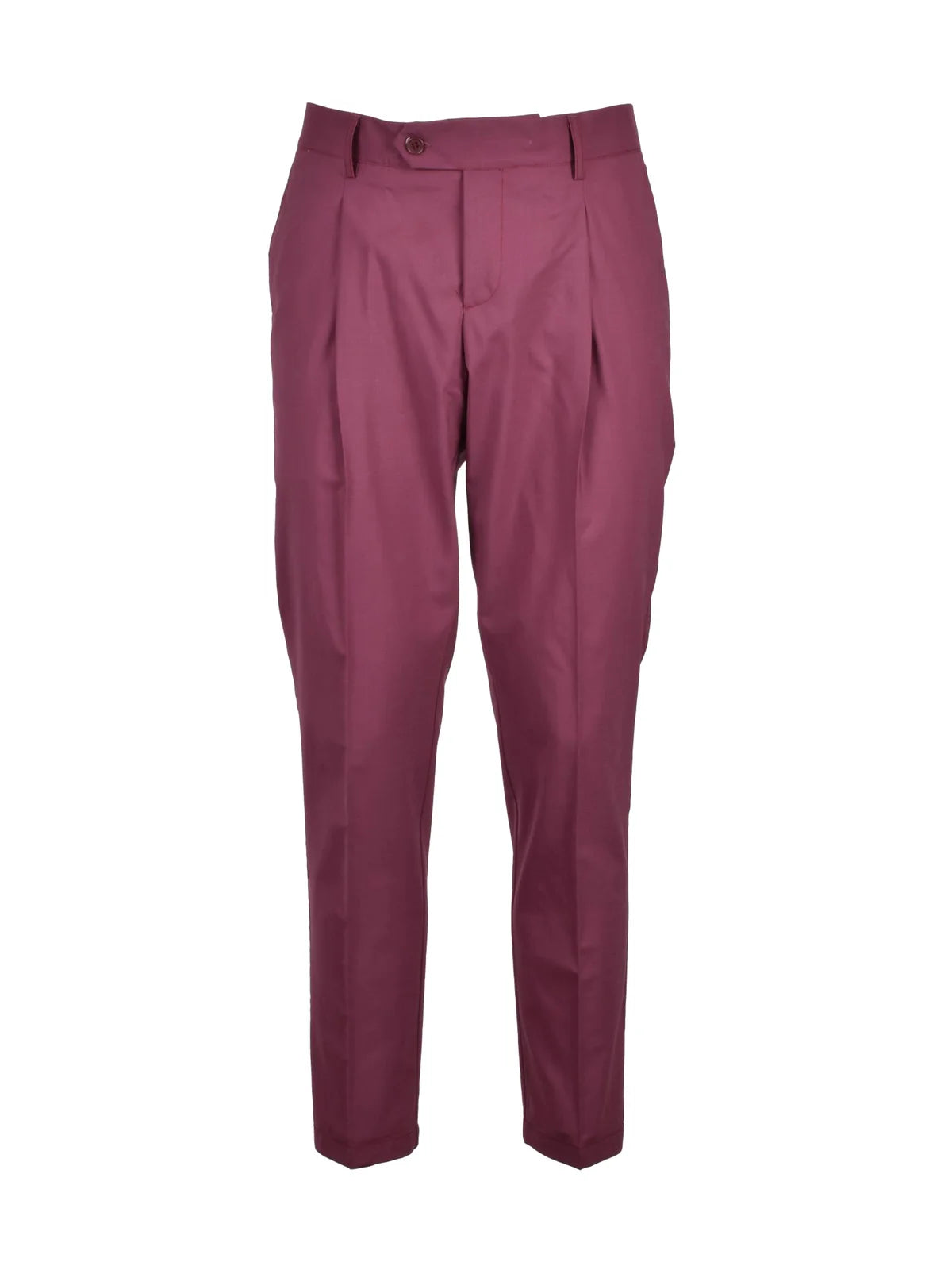 Red Virgin Wool Polyester Elastane Men Suit