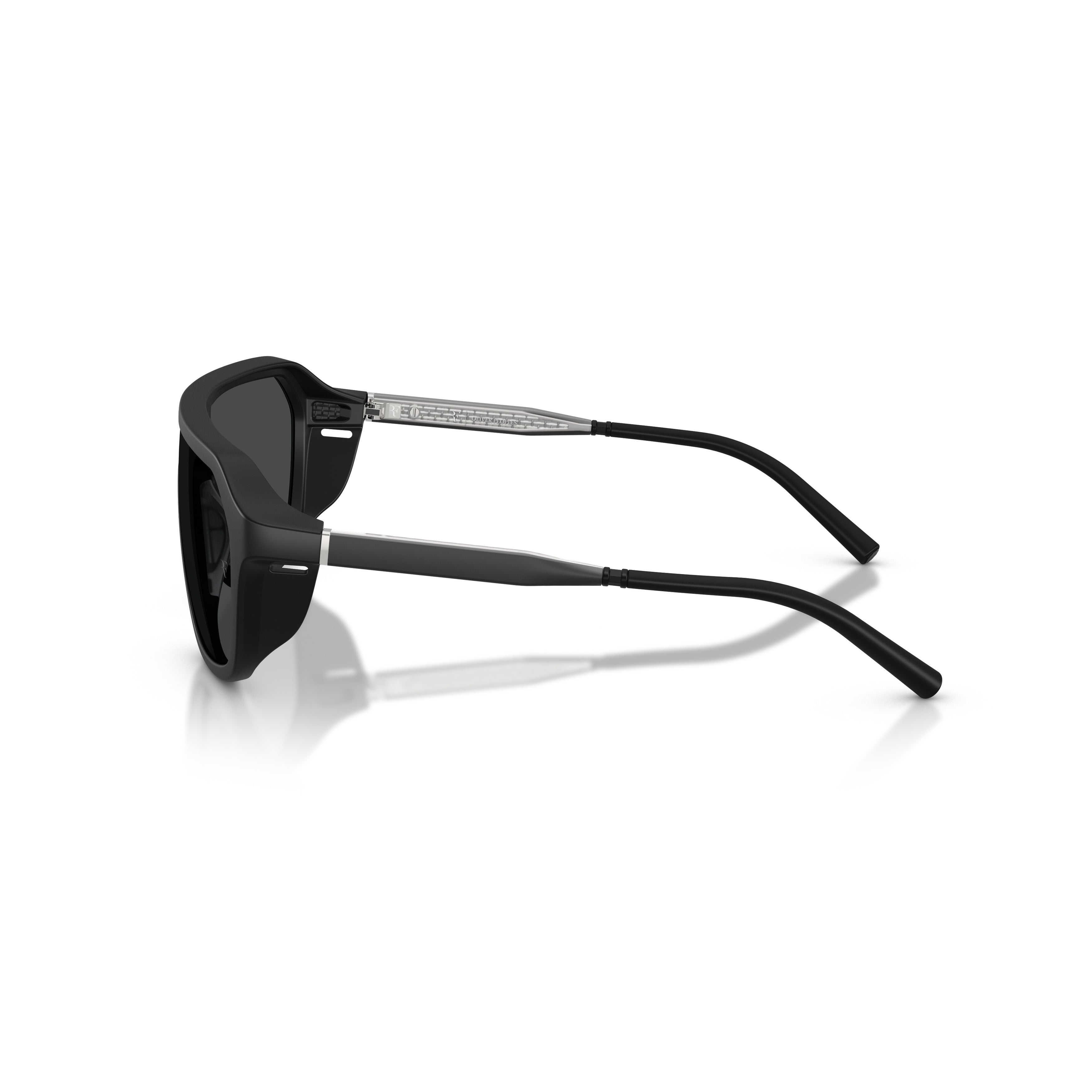 0ov5591su Angular Black Frame Sunglasses with Rectangular Lenses