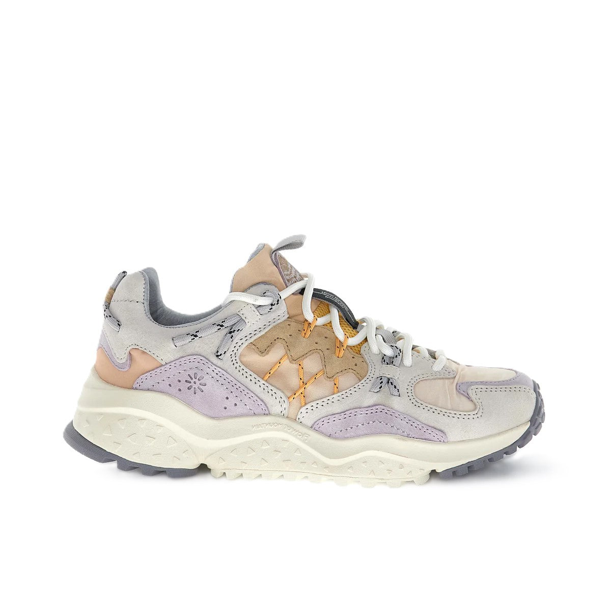 Fashion-Forward Chunky Sneakers with Suede and Mesh Panels