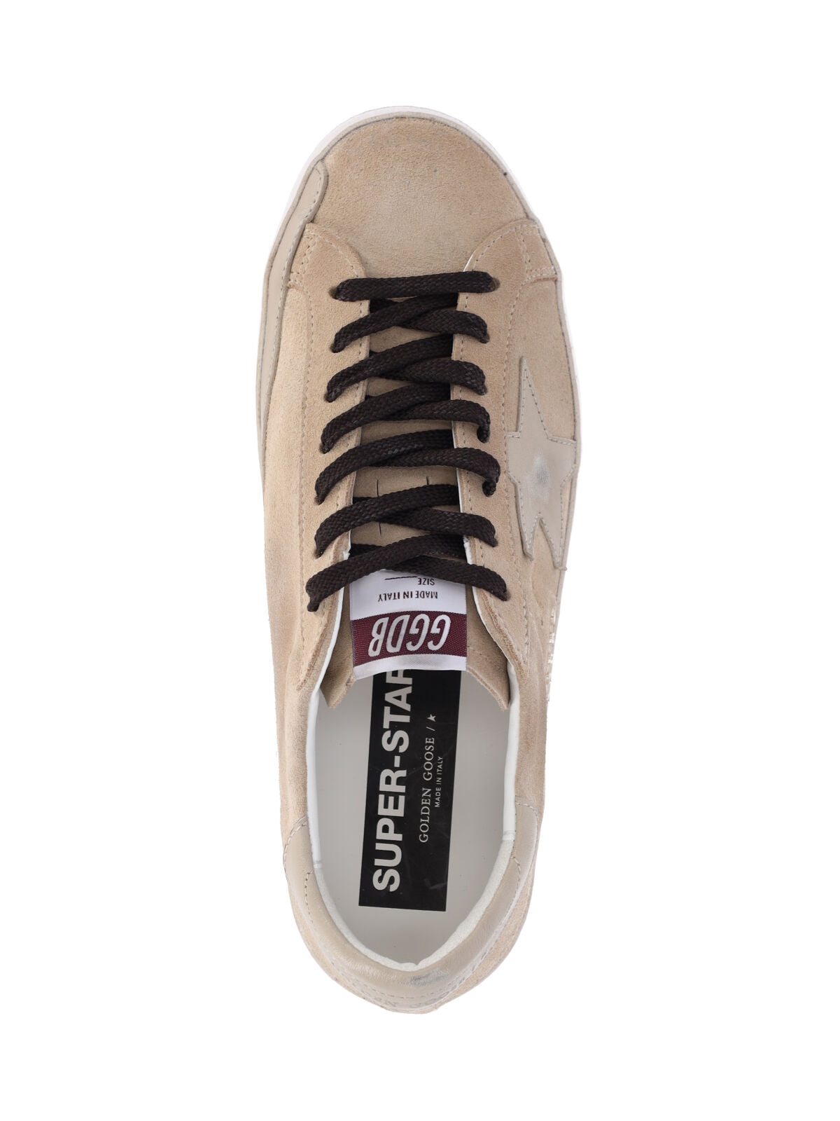 Beige Super-Star Calf Suede Low-Top Sneakers