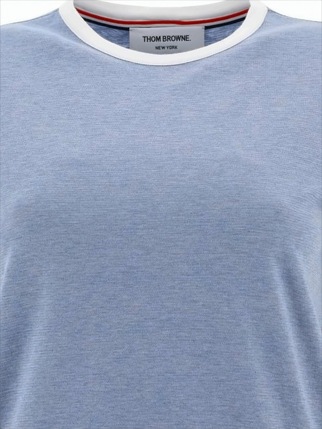 Light Blue Short-Sleeved Knit Top