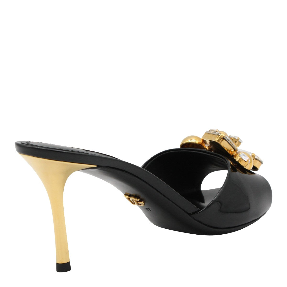 Open Toe High-Heeled Sandals with Crystal Accents