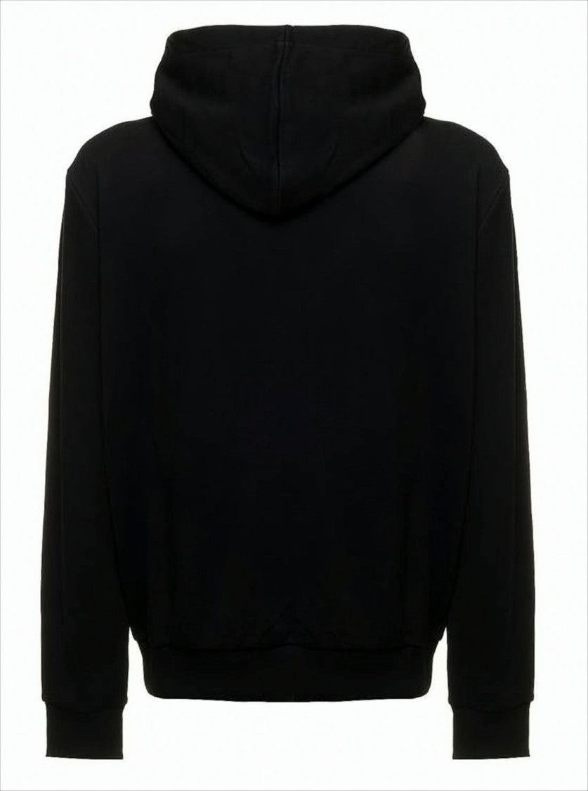 Contemporary Black Hoodie With Bold Lettering