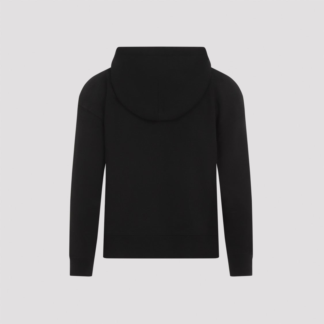 Gros Grain Black Hoodie With Drawstring