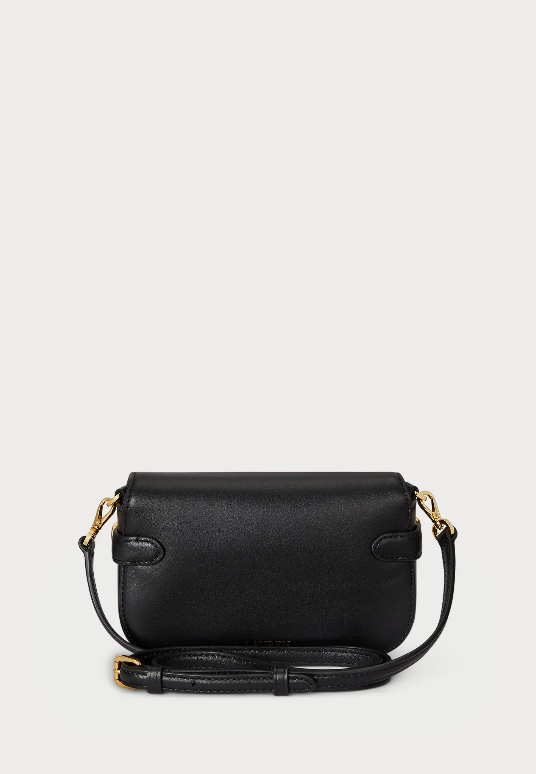 Black Smooth Leather Crossbody Bag