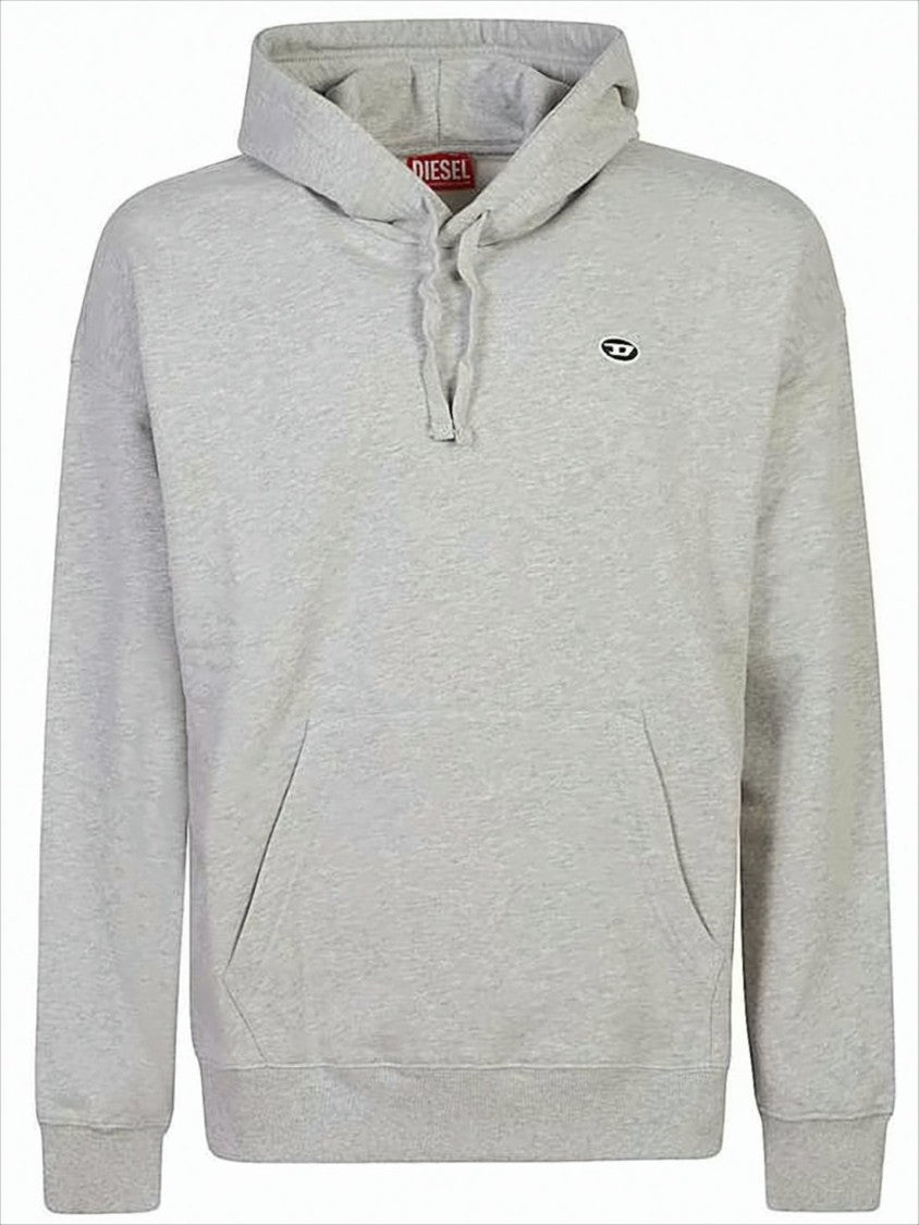 Light Grey Heathered Hoodie with Embroidery