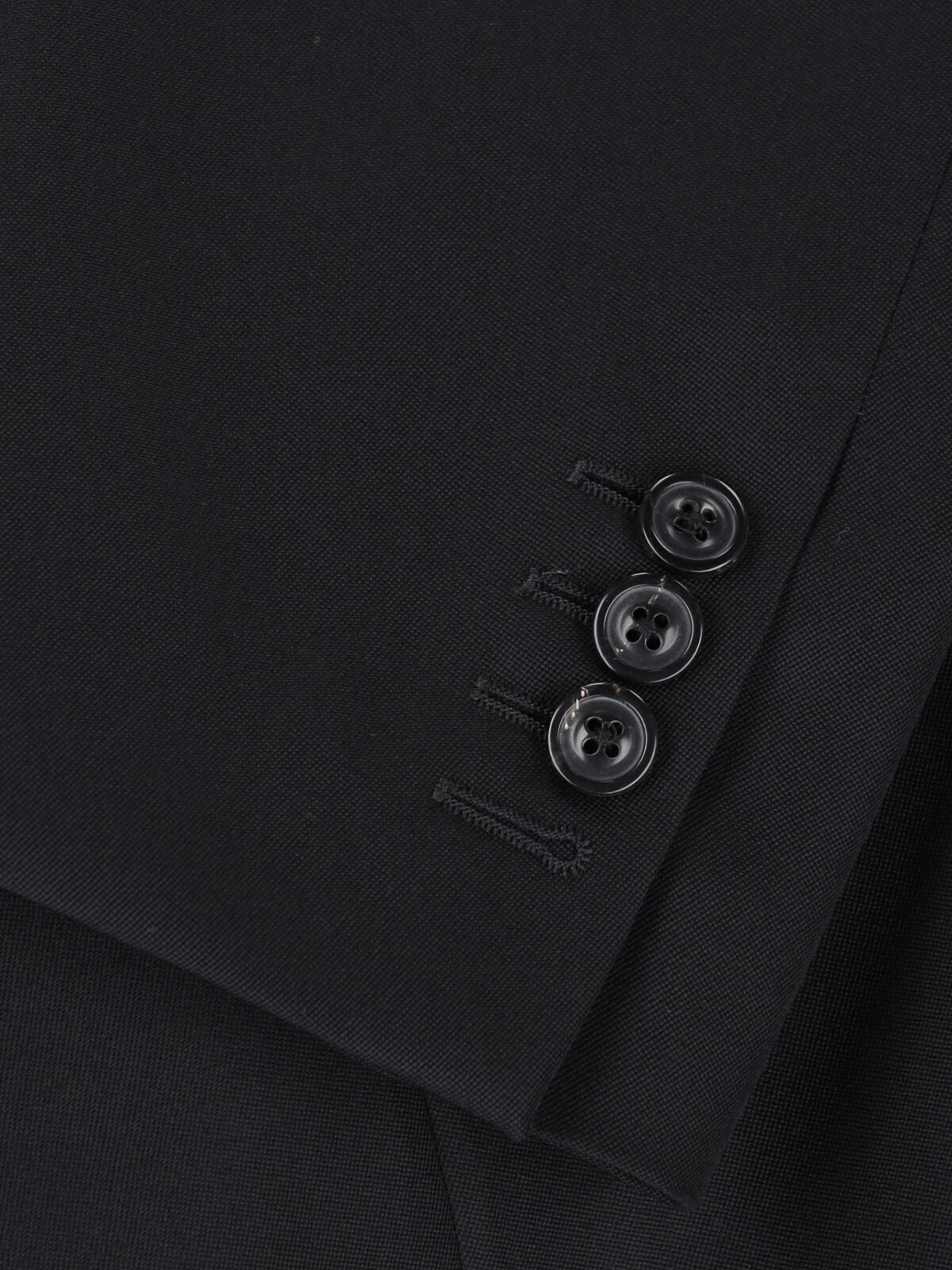 Black Single-Breasted Virgin Wool Blazer