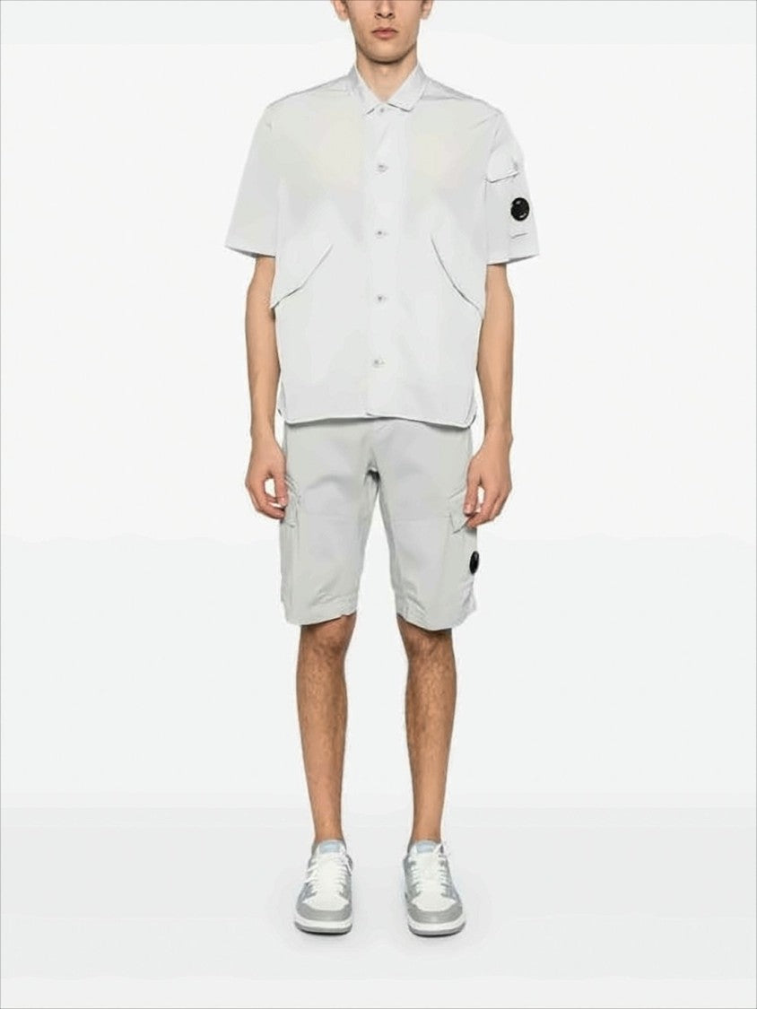 Tailored Utility Shorts with Round Lens Detail