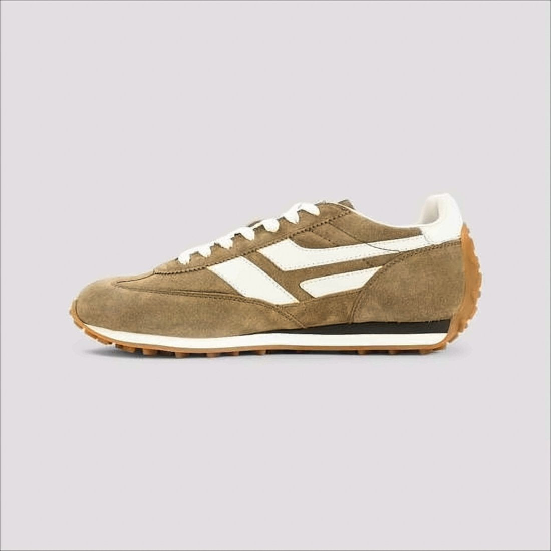 Suede Sneakers with Leather Accents
