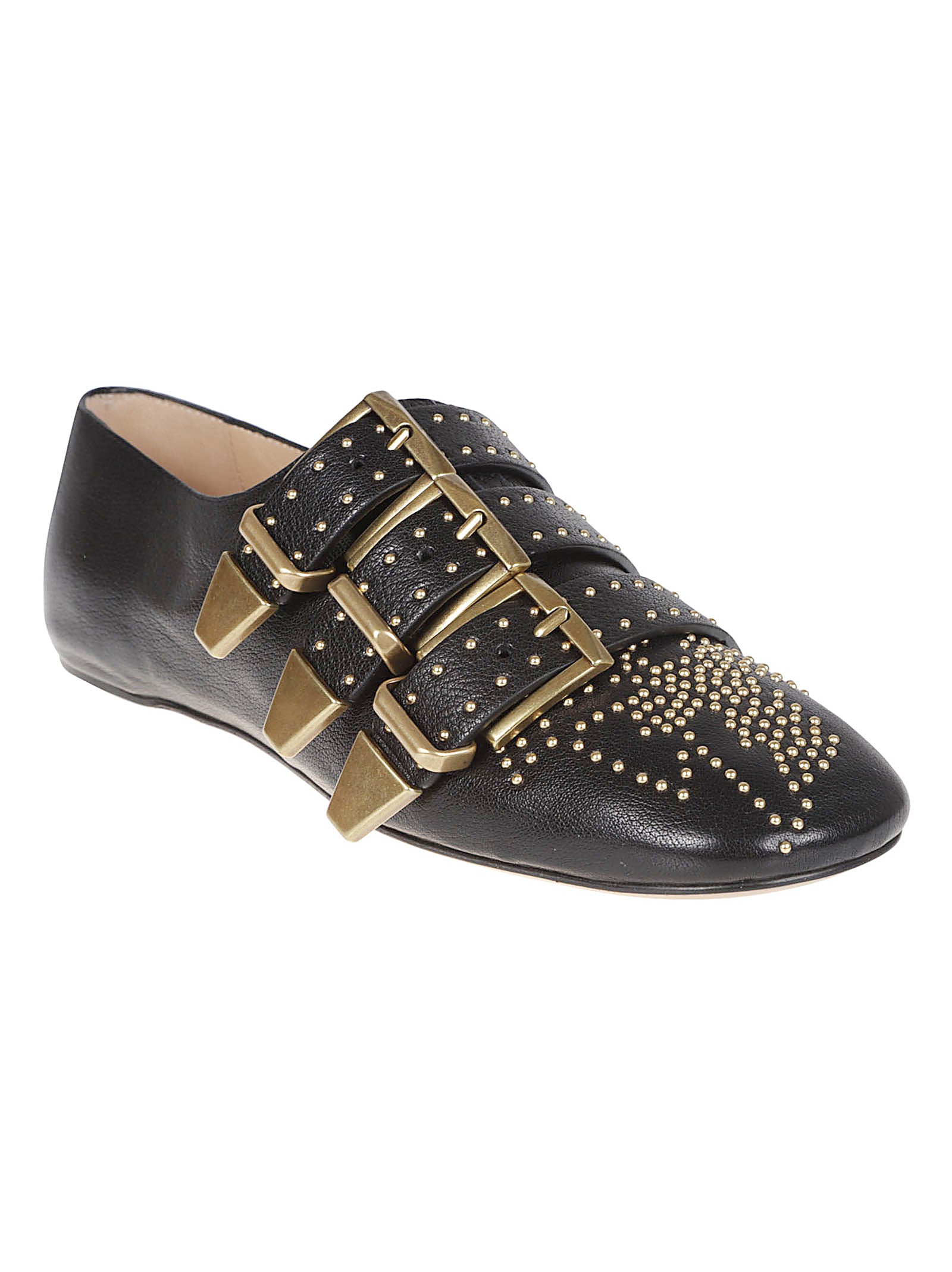 Decorative Buffalo Leather Flats