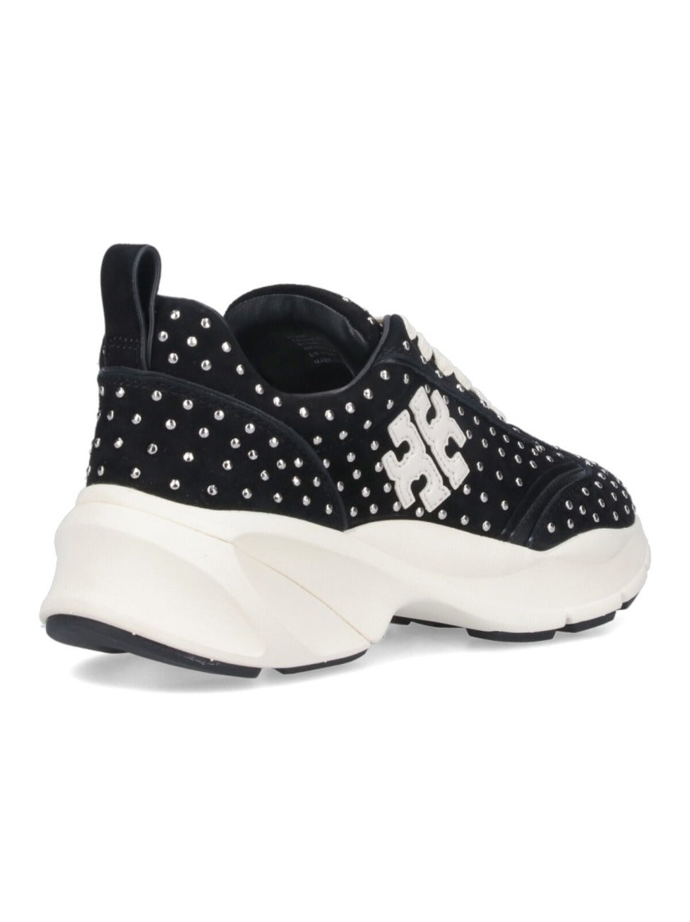 Good Luck' Studded Sneakers – Black