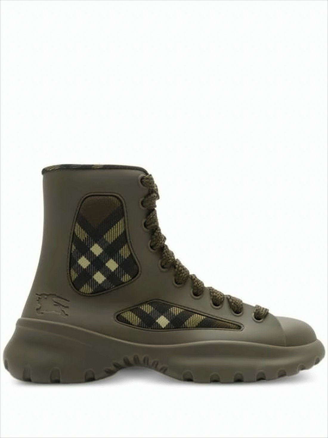 High-Top Burberry Boots with Chunky Sole