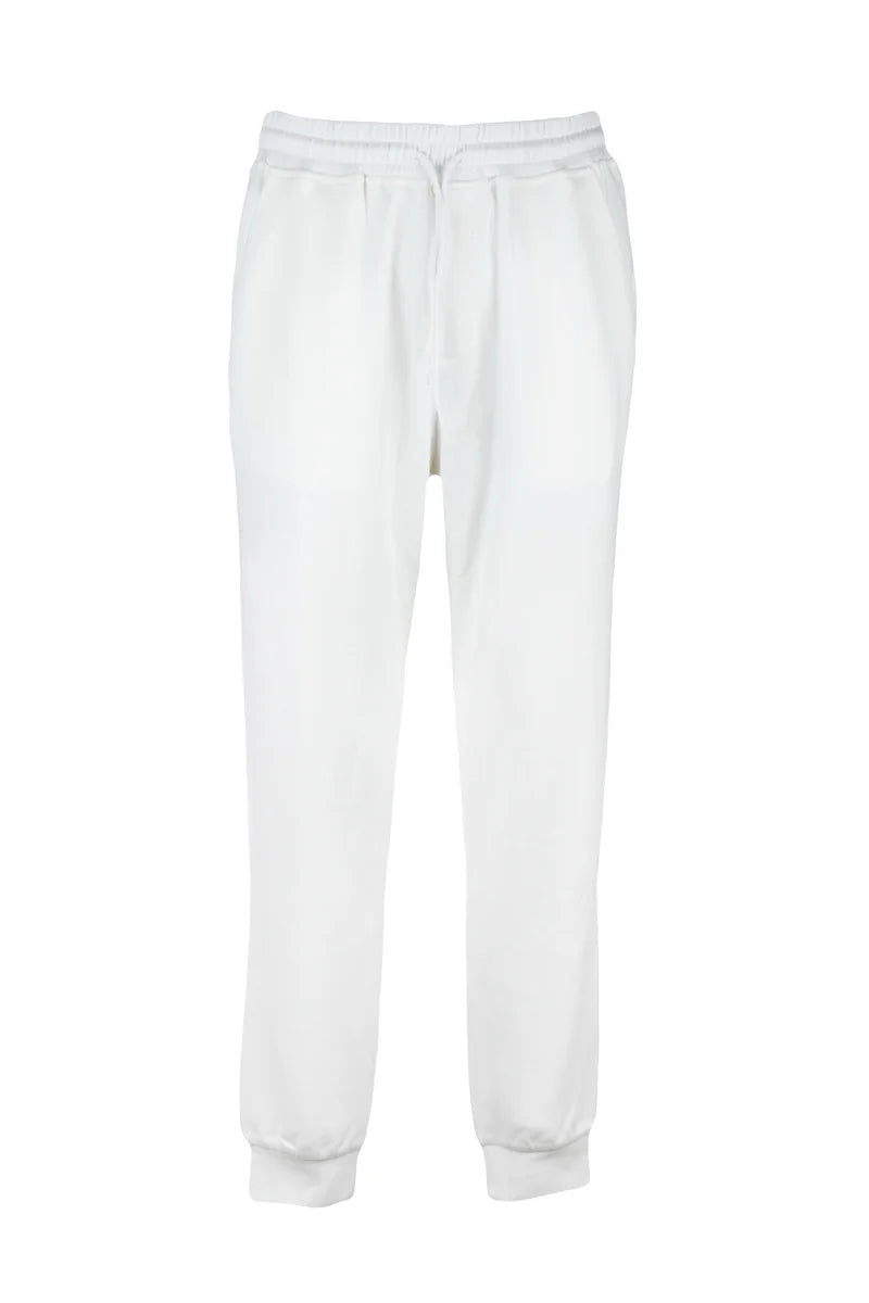 Cotton Stretch Sweatpants - White