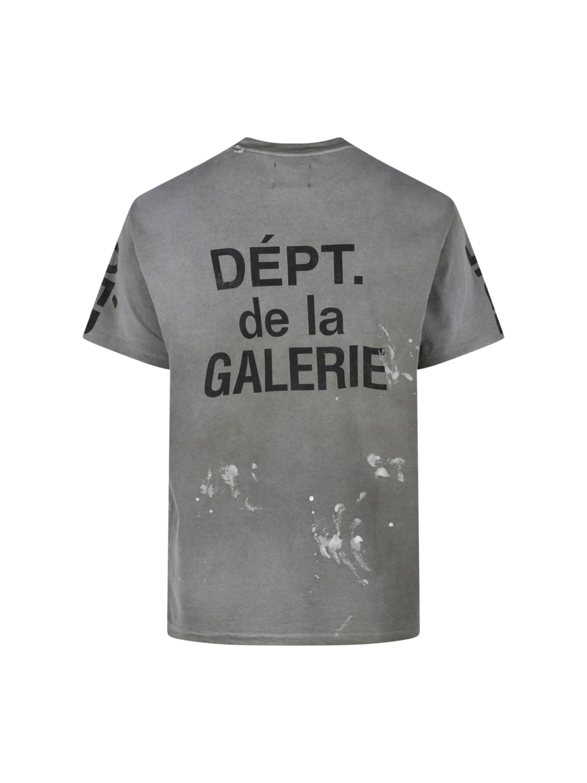 Distressed Graphic T-Shirt With Paint-Splatter Effect