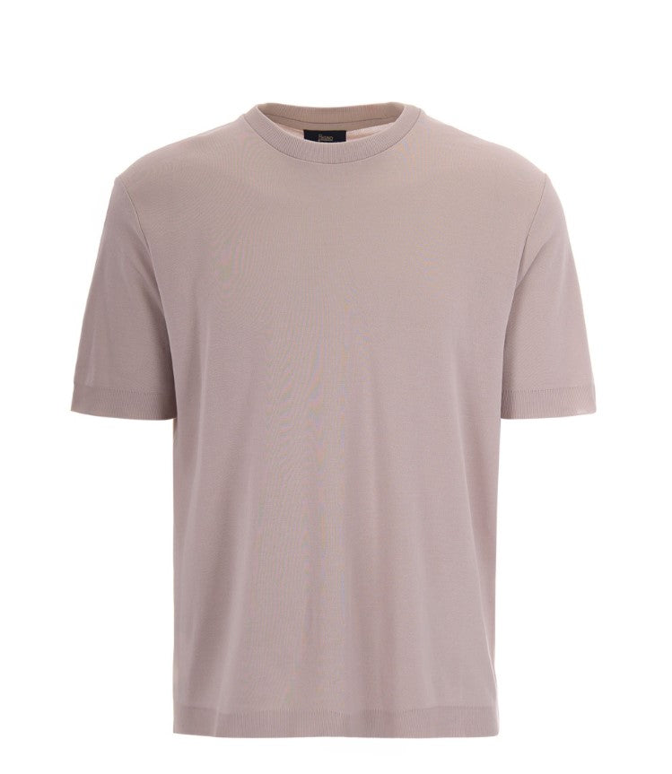 Crewneck Ribbed Details T Shirt