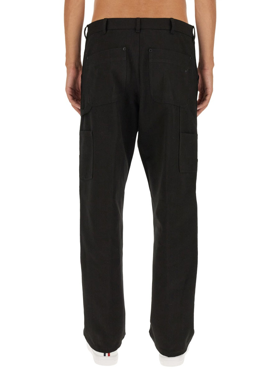 Straight-Cut Cotton Pants with Minimalist Design