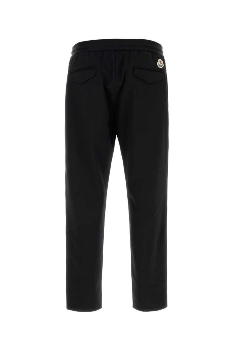 Tapered Black Jogger Pants with Elastic Waistband