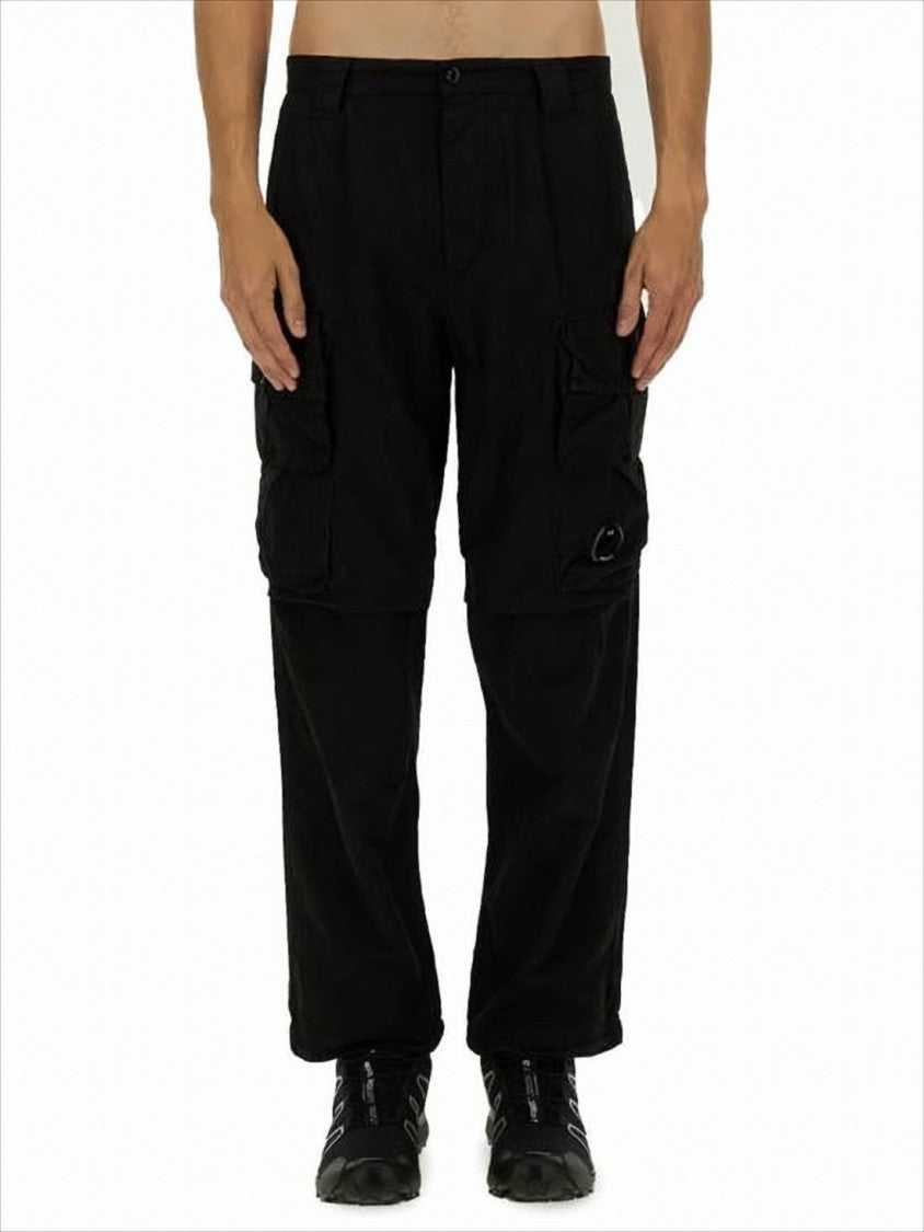 Utility-Inspired Straight Pants with Cargo Pockets