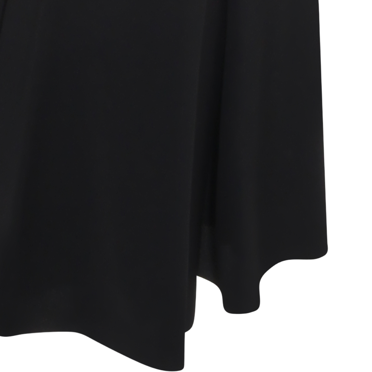 High-Waisted Asymmetrical Black Midi Skirt