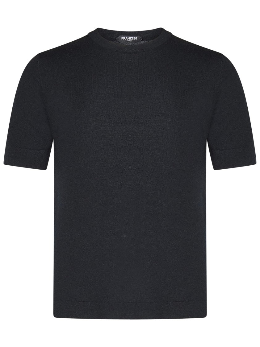 Black Silk And Cashmere T-Shirt