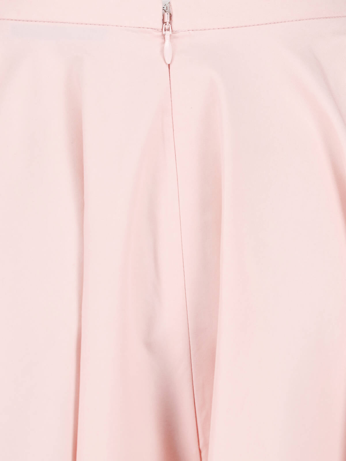 Pink Pleated Poplin Logo Maxi Skirt