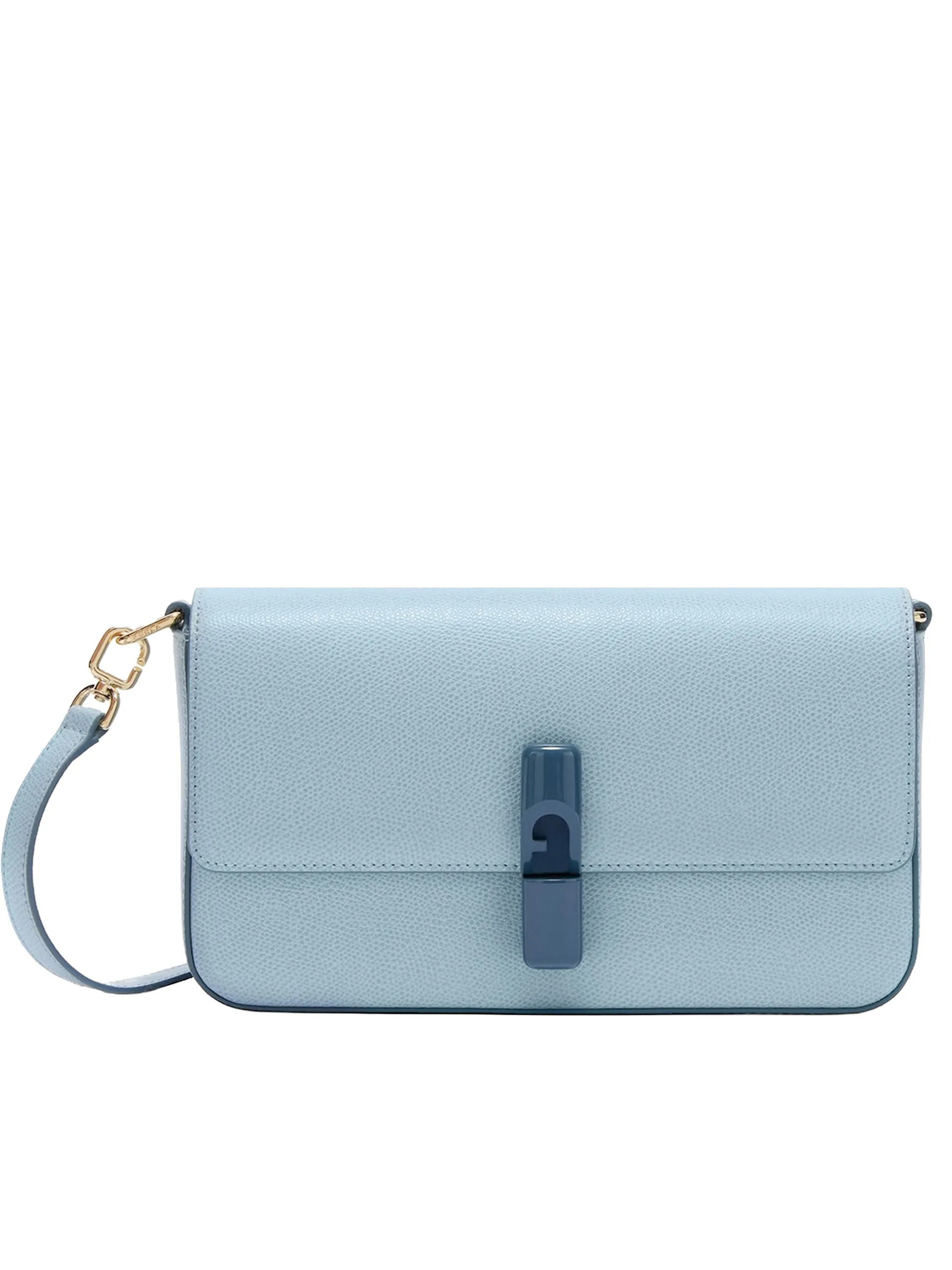 Iride S Rectangular Pebbled Leather Shoulder Bag