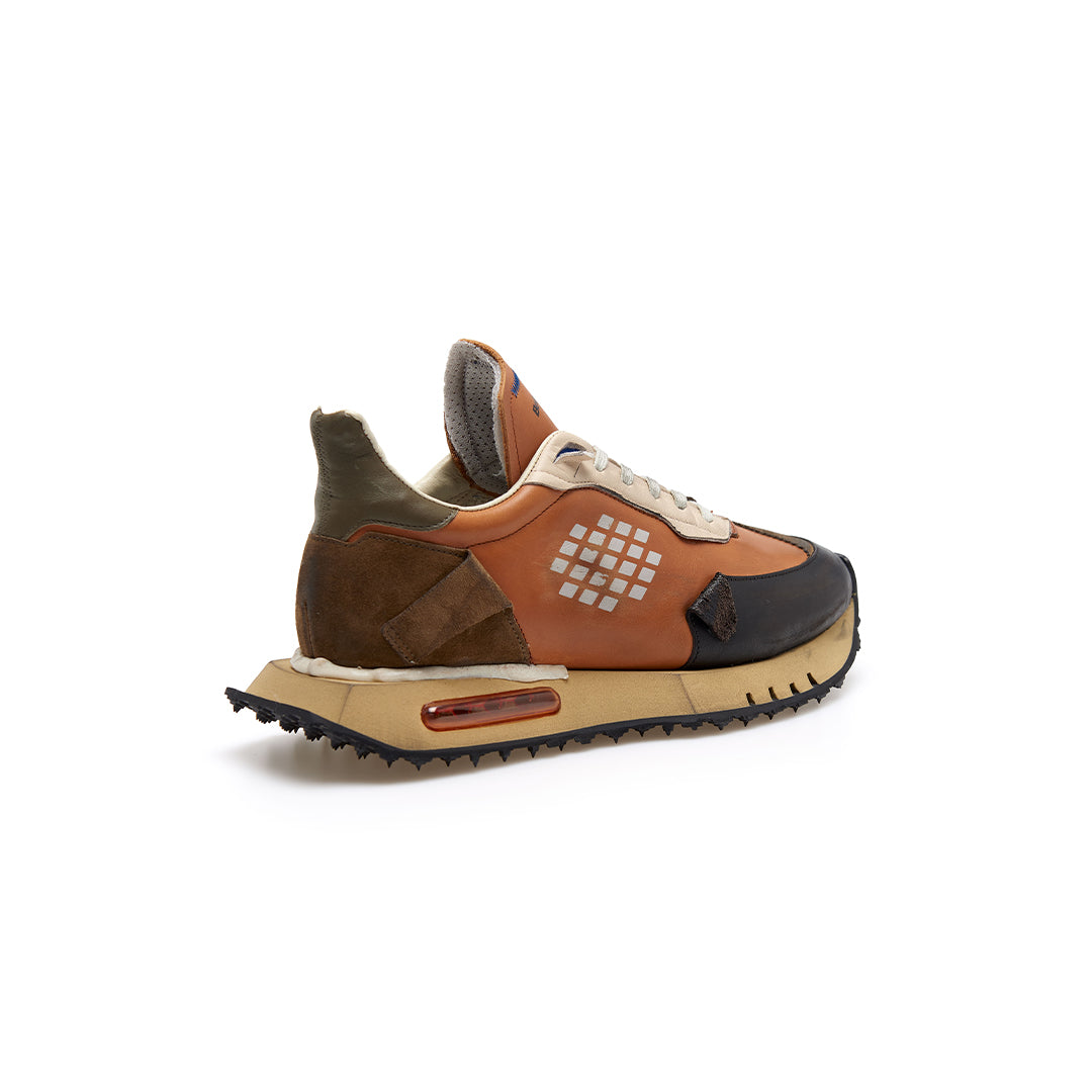 Space Race - Distressed Leather Sneakers