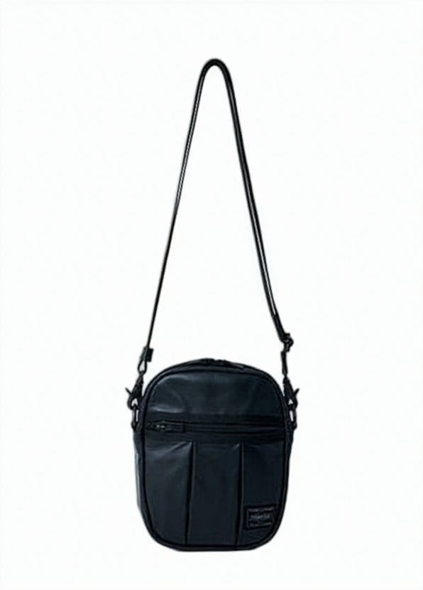 Compact Shoulder Bag with Pleated Pockets