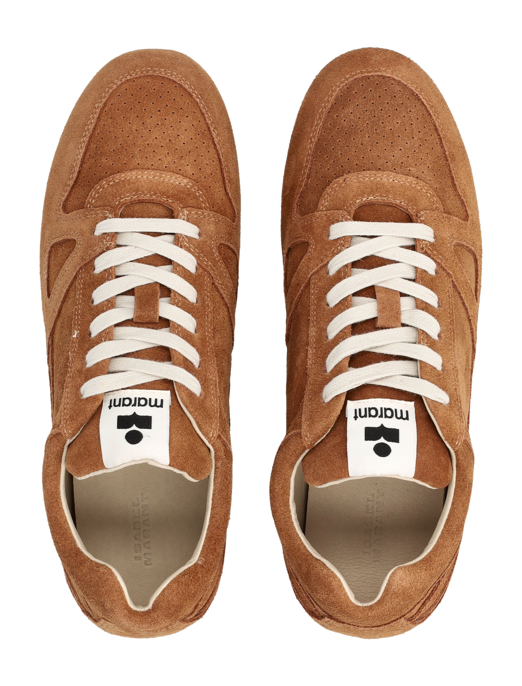 Marant Sennyh Cognac Suede Leather Sneakers