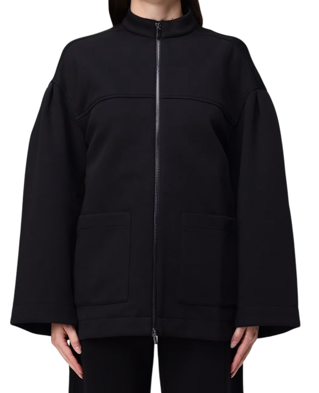 High Neck Black Sweatshirt
