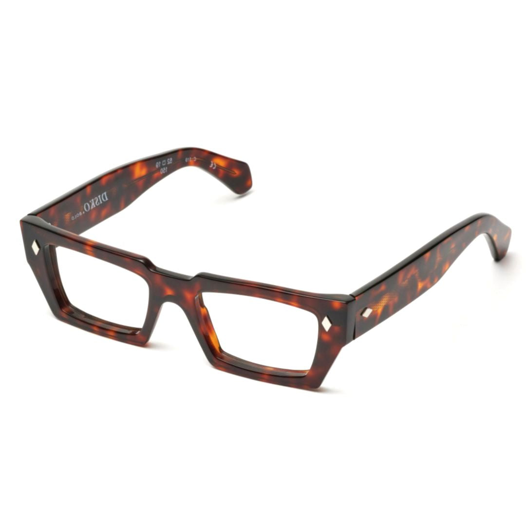 Disko Rectangular Tortoiseshell Sunglasses with Diamond Cutouts