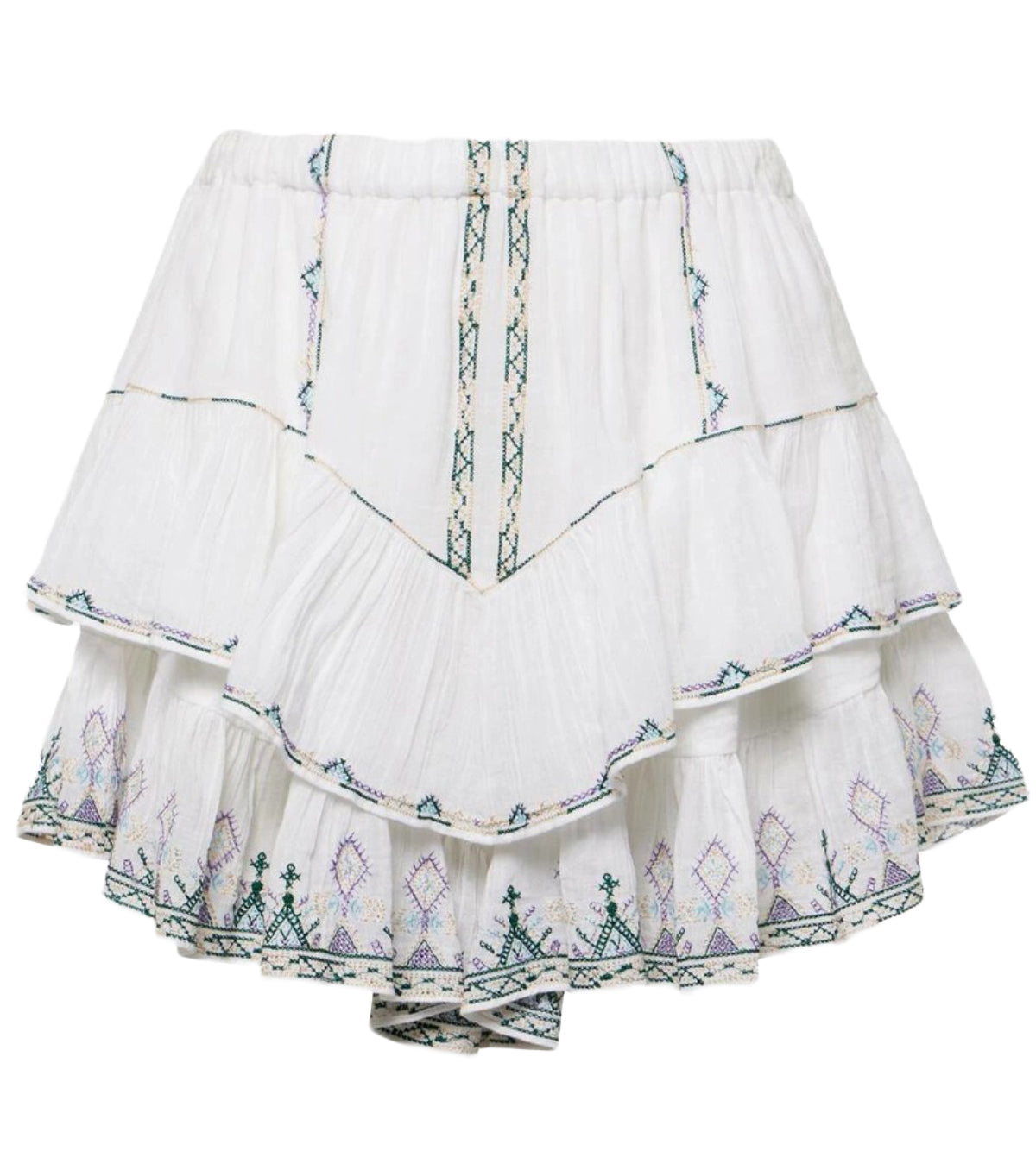 Flowing Neutrals Shorts with Delicate Ruffles