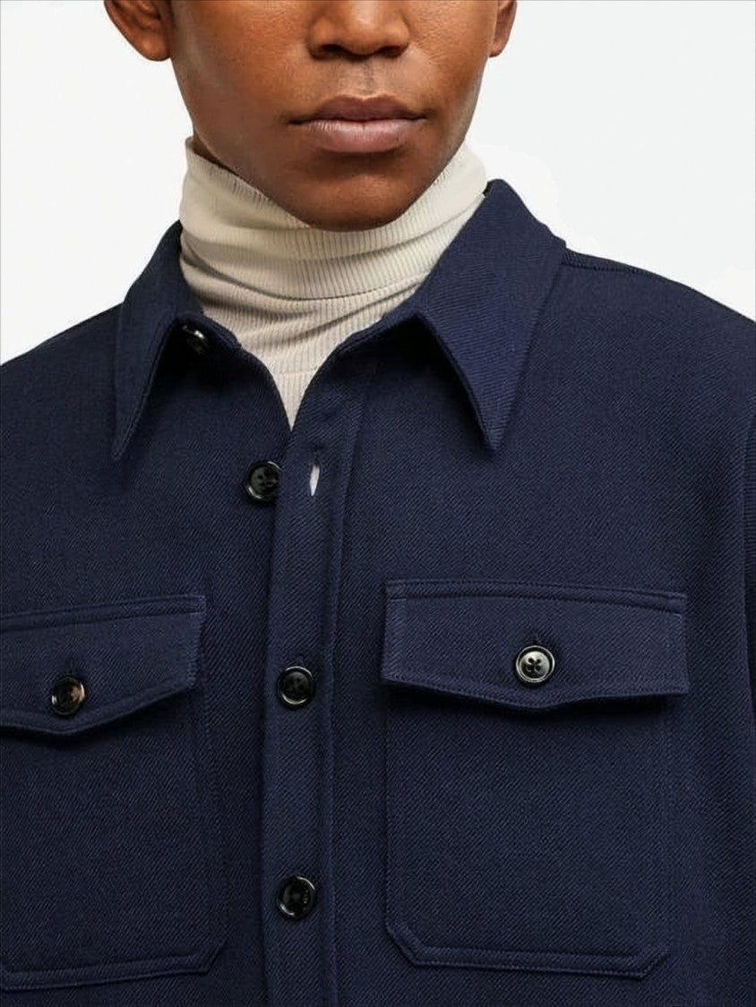 Structured Wool Jacket with Classic Collar