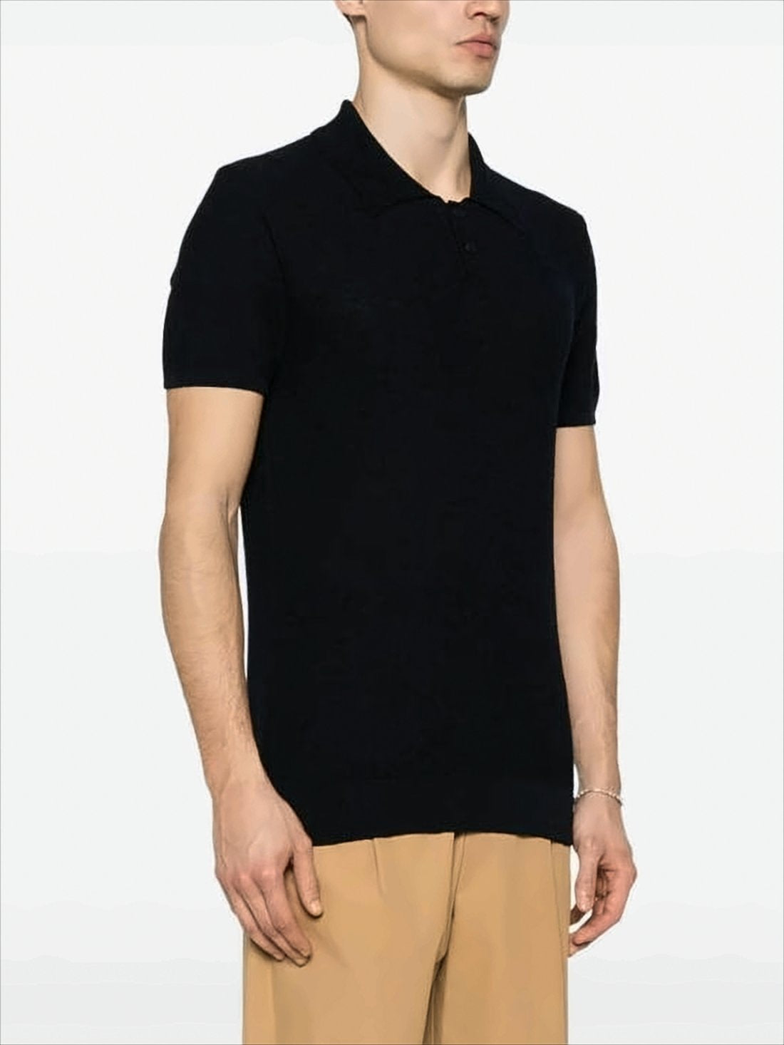 Black Short-Sleeve Polo Shirt