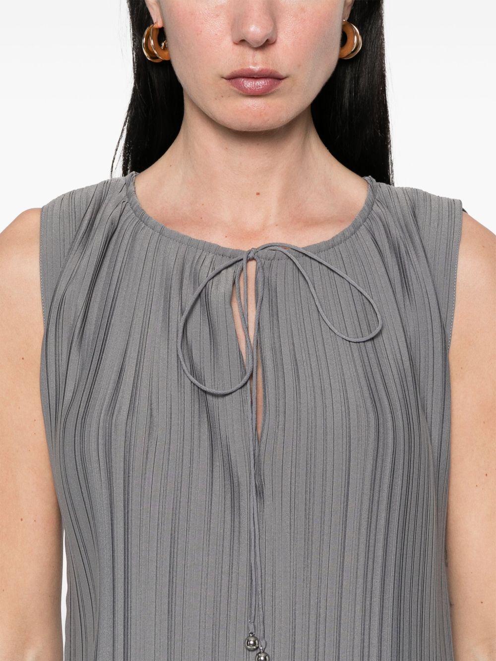 Sleeveless Slate Grey Top