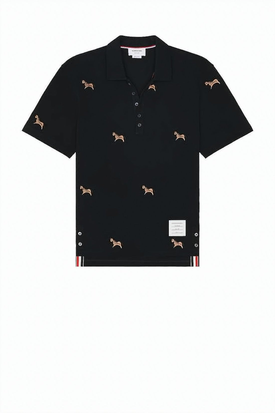 Cropped Black Polo Shirt