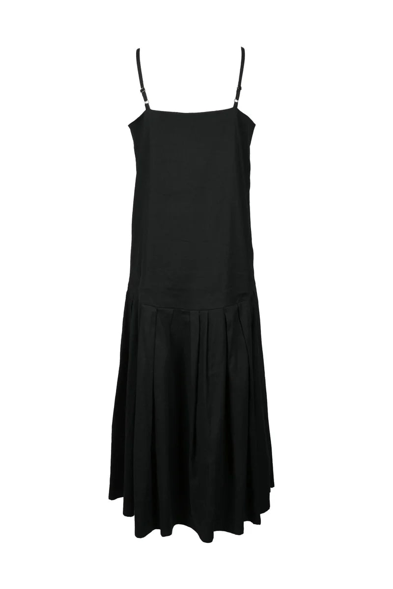Long Cotton Dress - Black