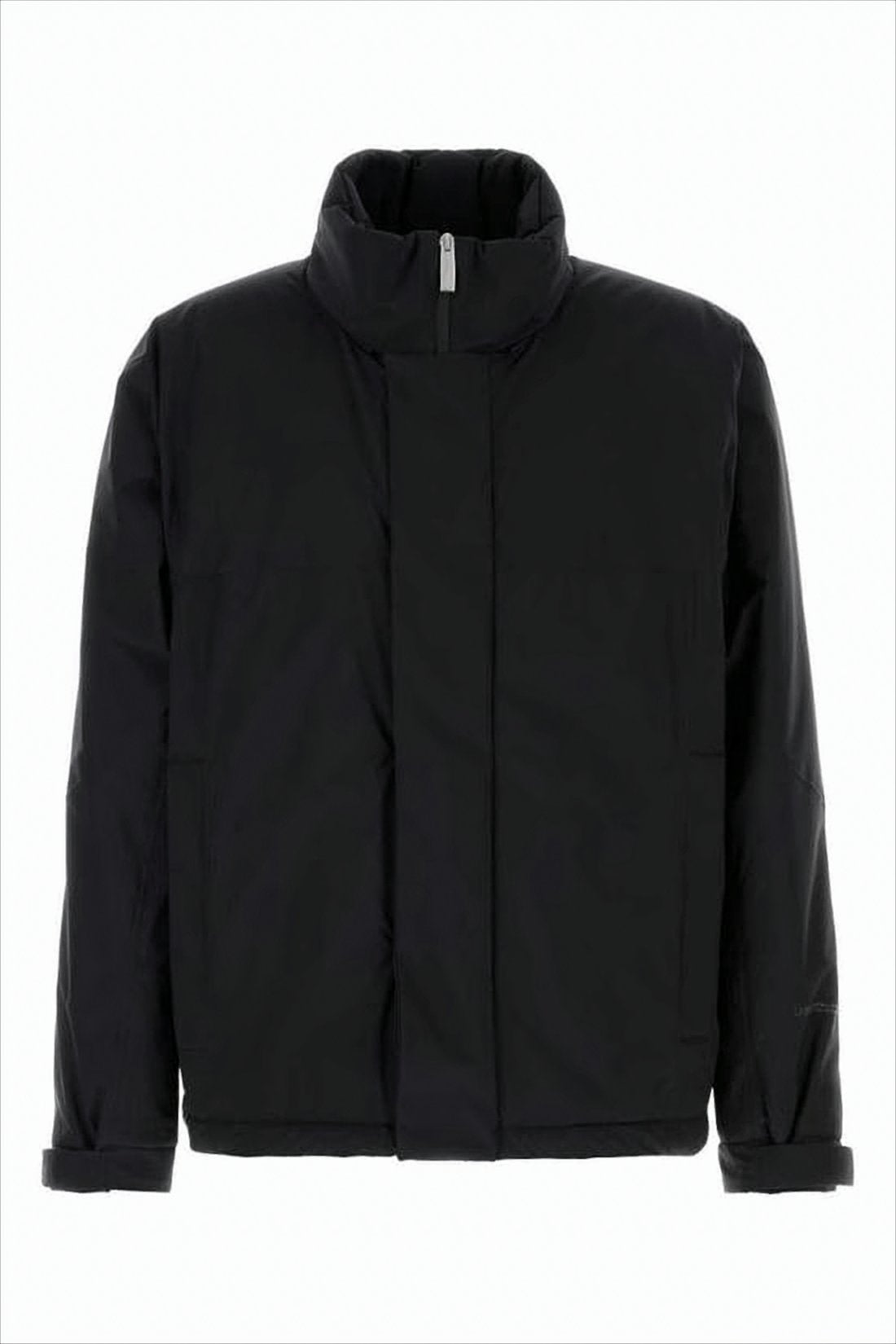 Boxy High Collar Jacket with Concealed Closure