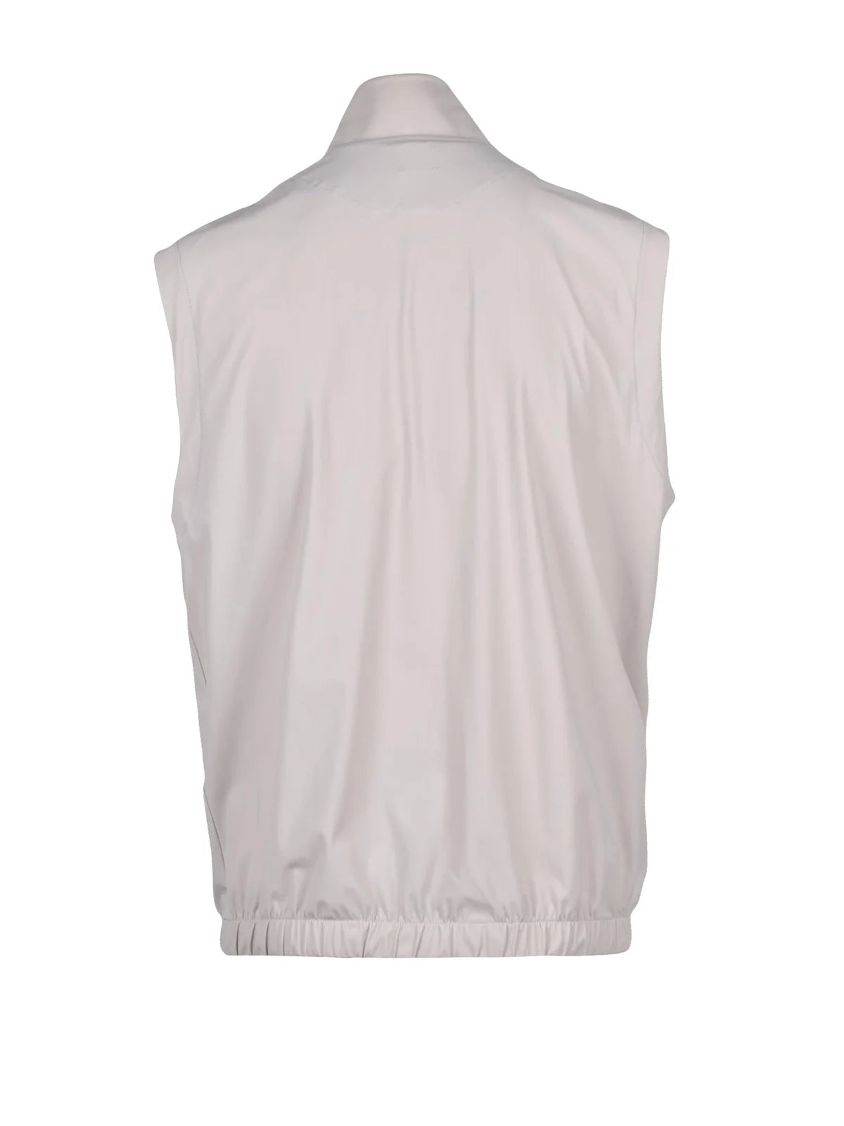 Beige Polyamide Elastane Technical Zip Vest