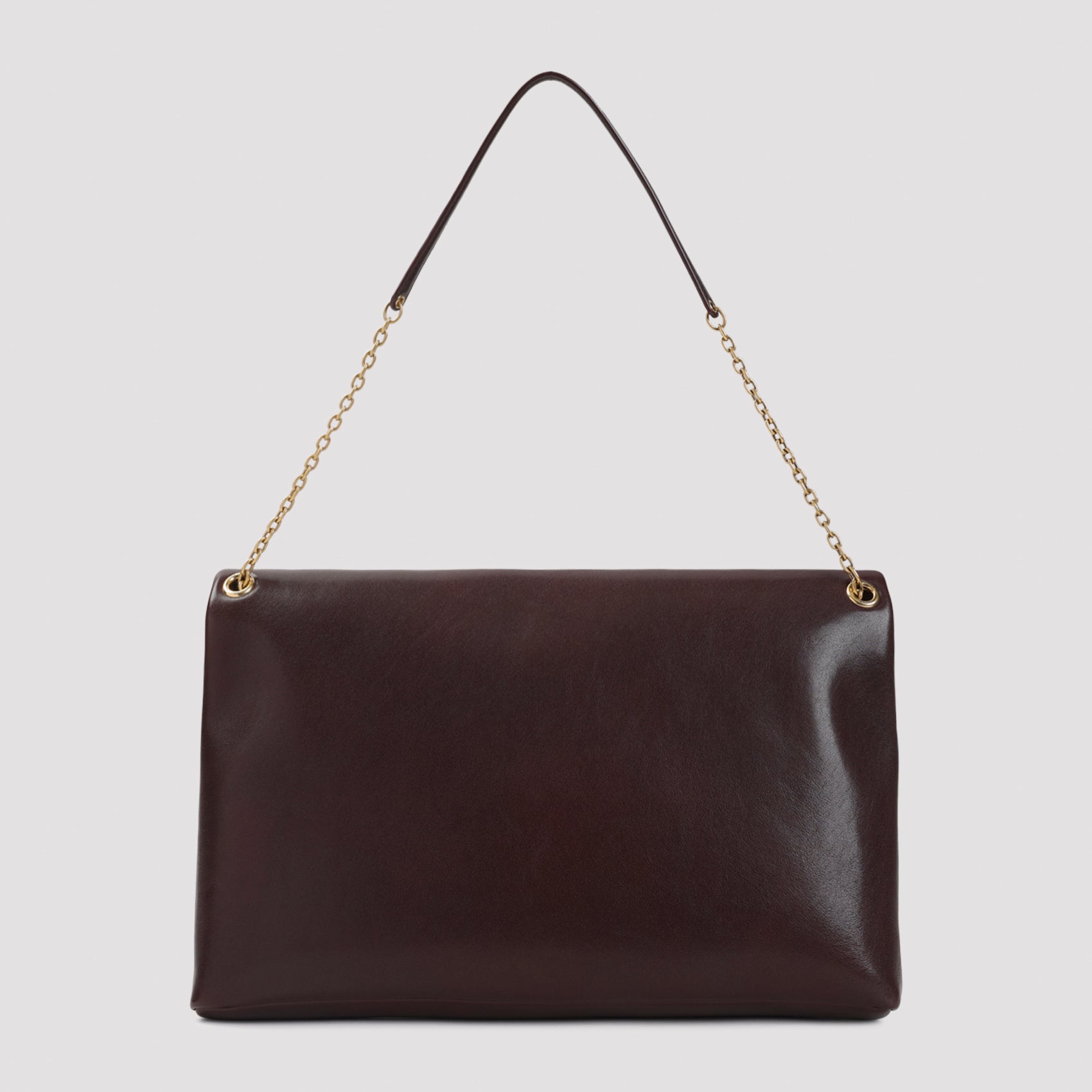 Envelope-Style Handbag In Smooth Dark Calf Leather