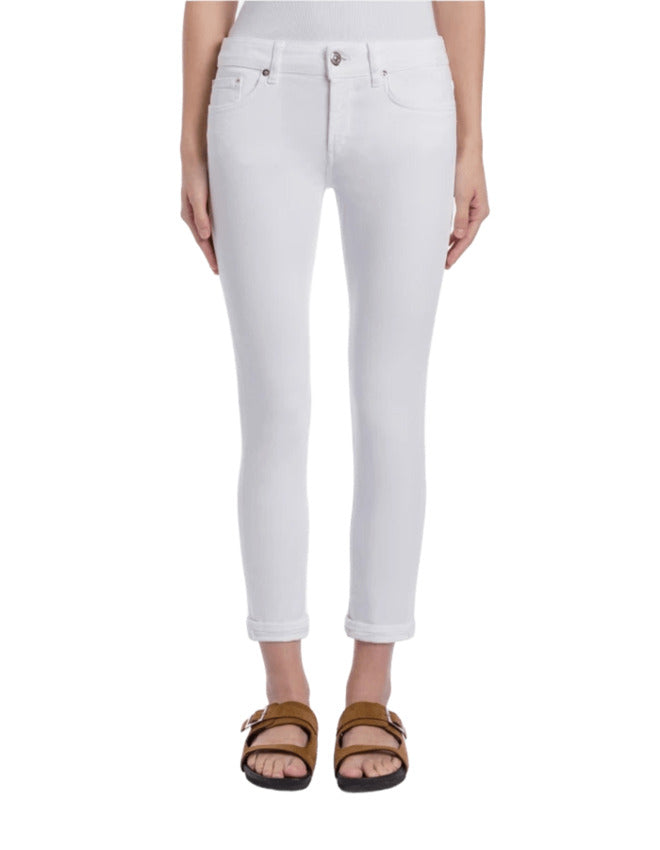 Bull Stretch Fabric White Skinny Jeans