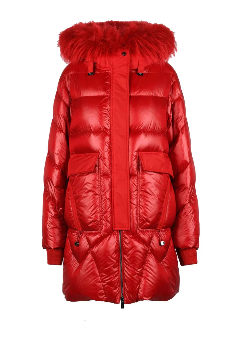 Short Down Jacket - Red