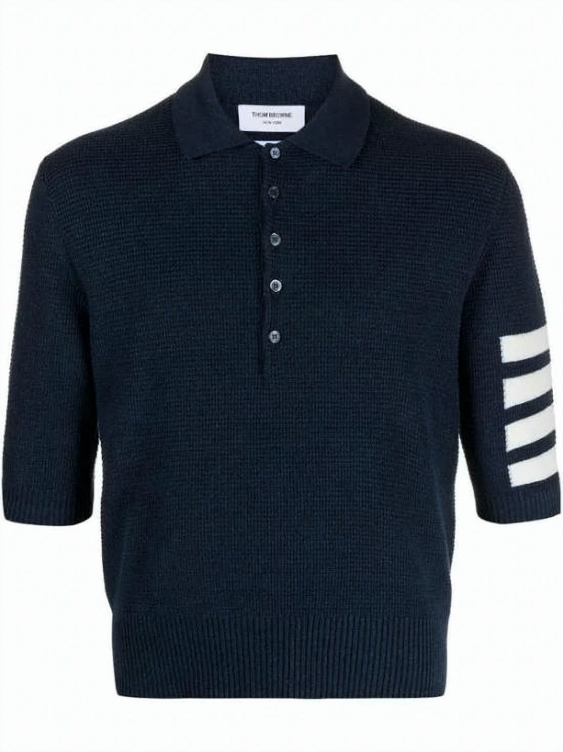 Textured Knit Polo Shirt