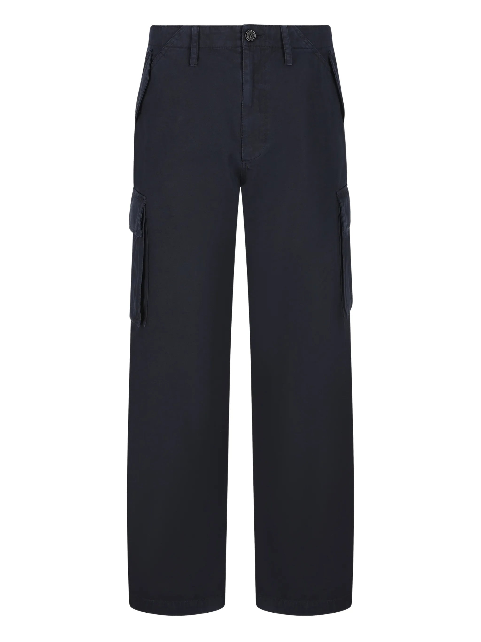Wide-leg Cargo Pants with Flap Pockets