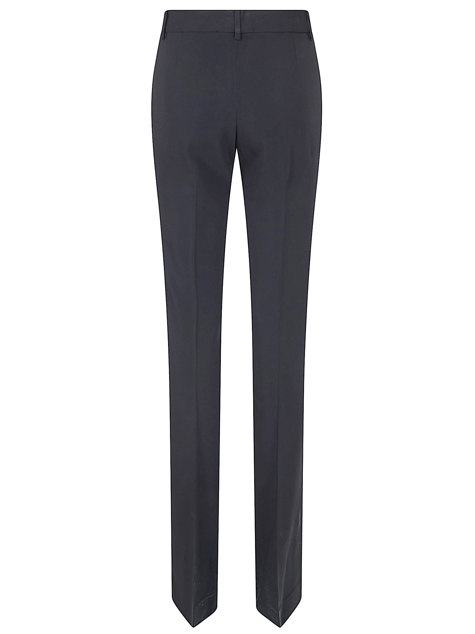 Tailored Black Trousers With Straight-Leg Silhouette And Polished Finish